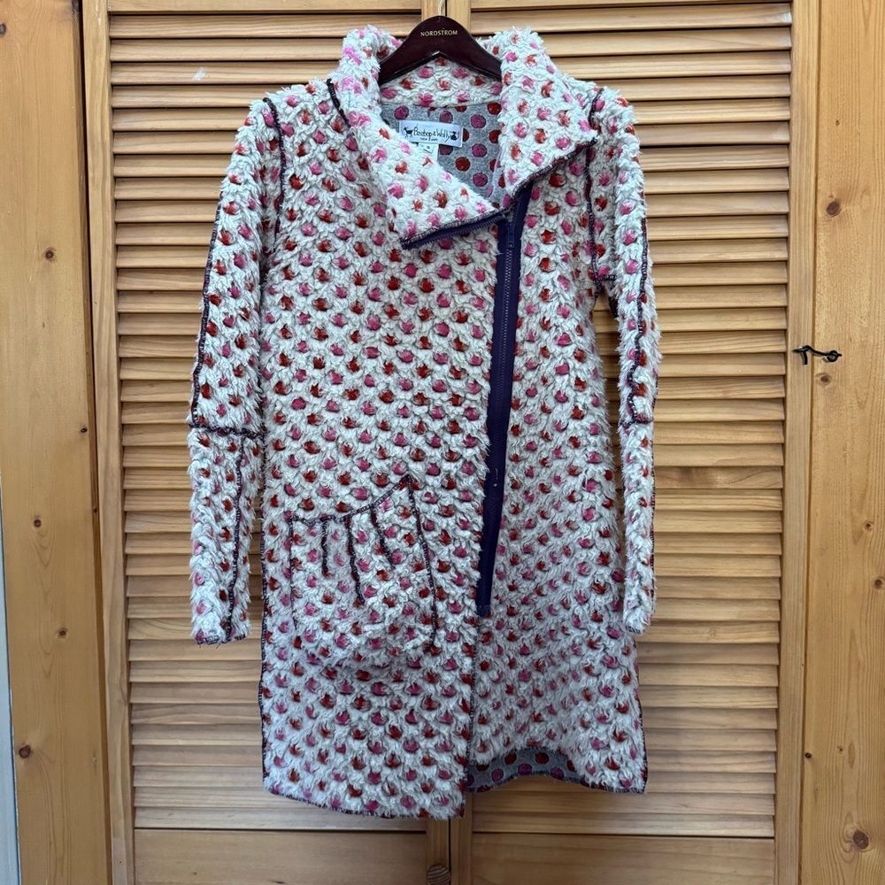 Bebop & Wally Georgy sweater Polka Dot Fleece Jacket size small